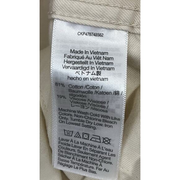 Madewell Factory Cream Low Slung Cargo Wide Leg Pants Regular Size 26 - Picture 6 of 9